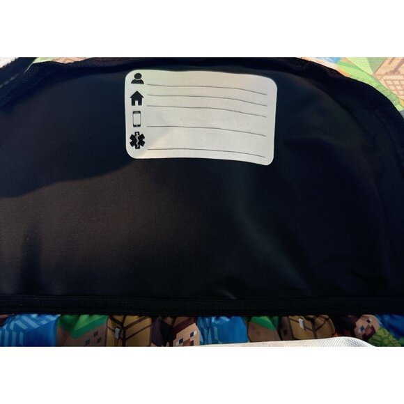 Minecraft Light Up Backpack 17 Inch Bag Unisex Black Green Padded Shoulders NEW - Picture 4 of 11